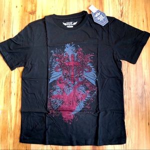 NEW Black Jack Shirt Large Cross Men’s
